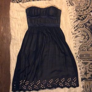 Bcbg paris silk strapless summer dress